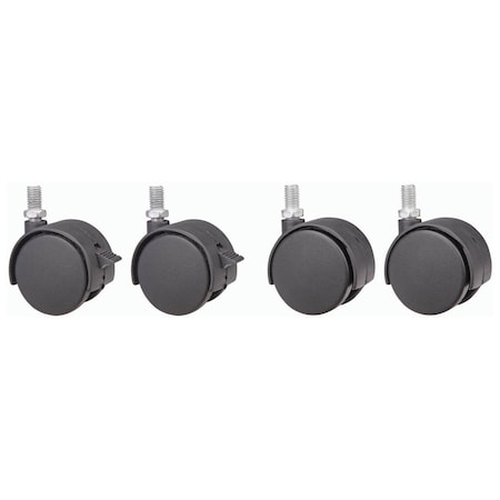 Global Industrial 2 Caster Kit For Pedestal File, 4PK 248991